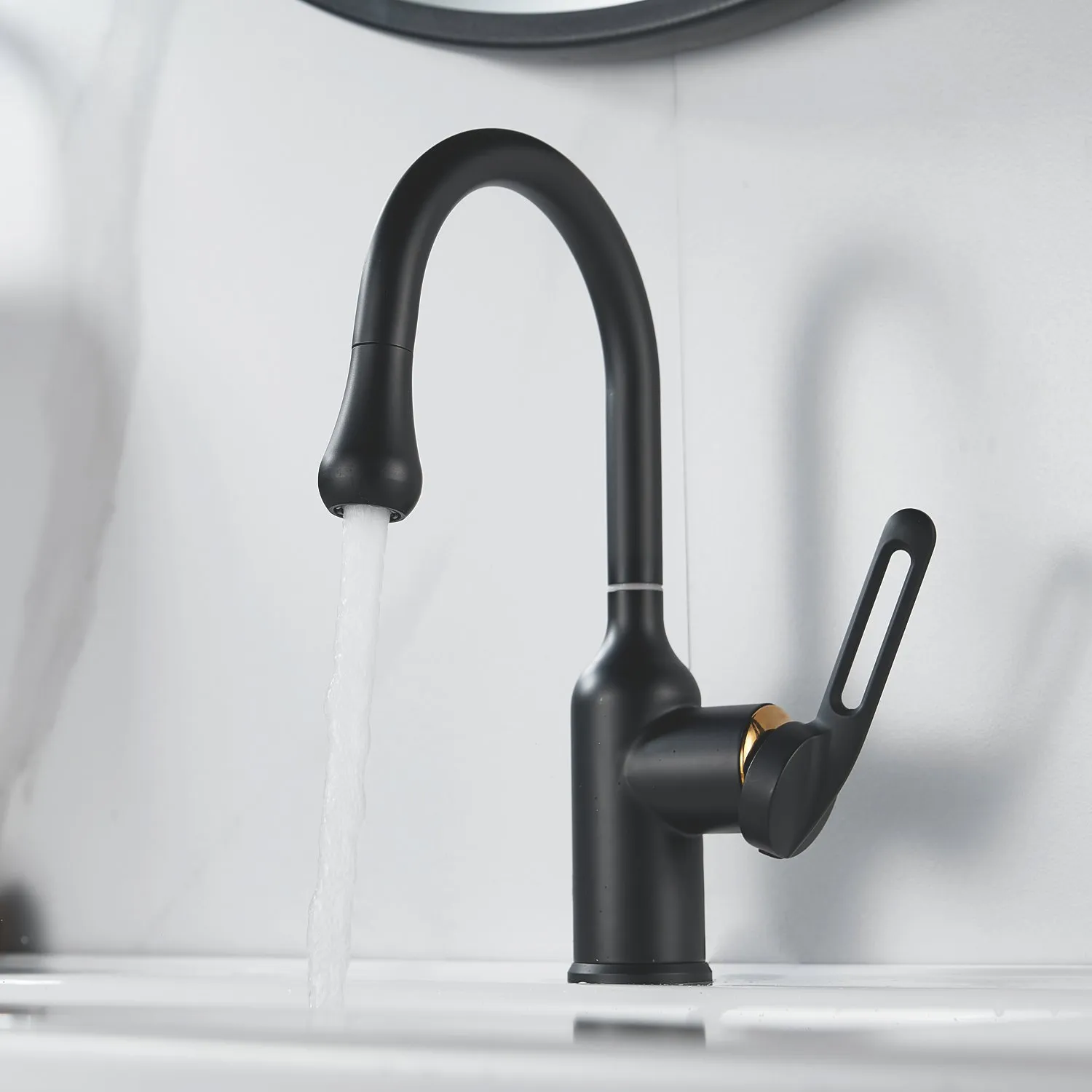 Смеситель для раковины Raffine F101H, черный