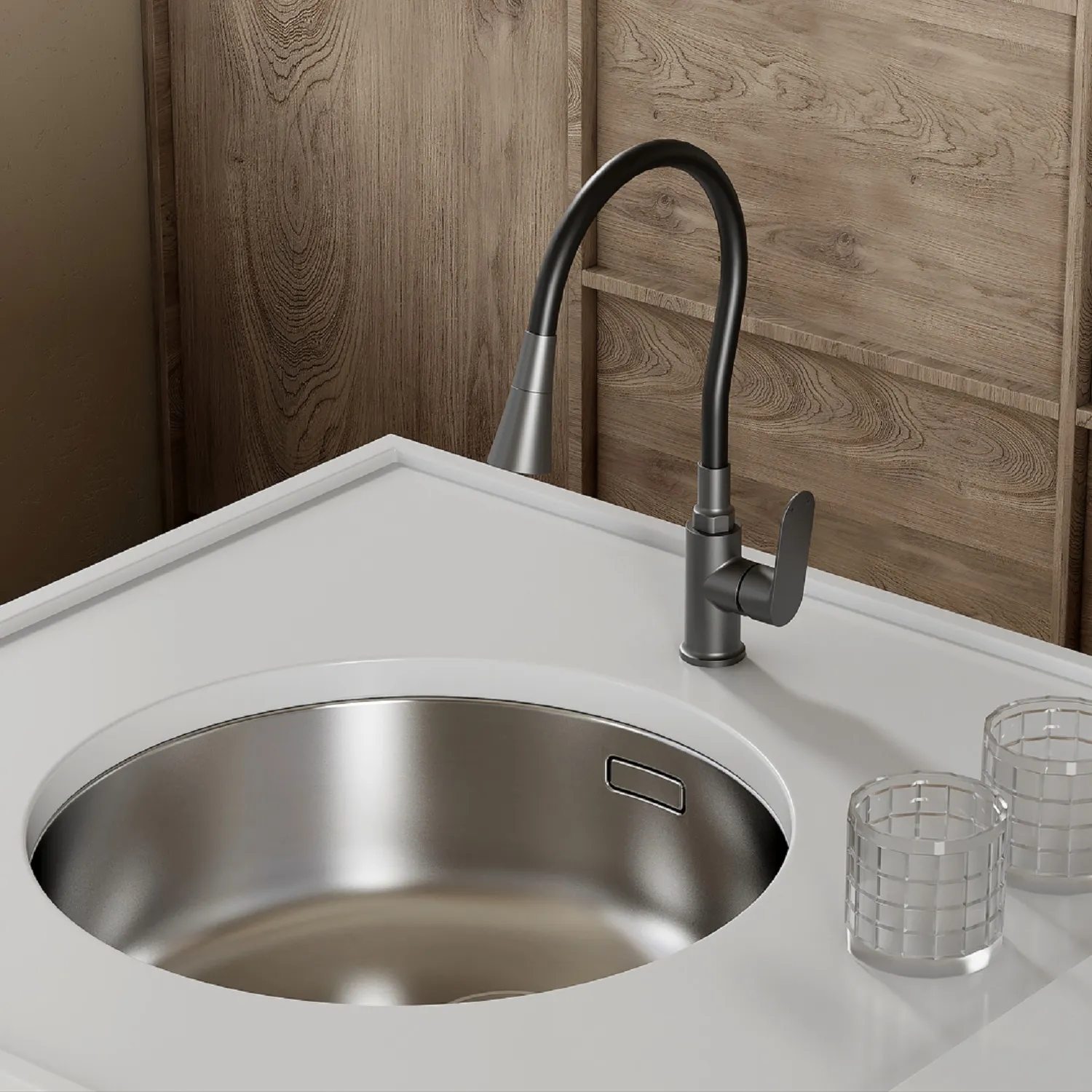 Смеситель Splenka для кухни с гибким изливом (S41.43.09)