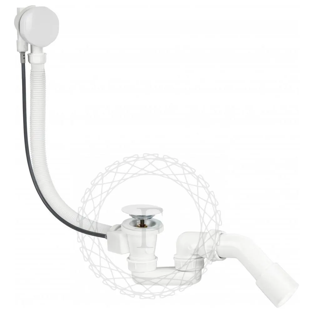 Слив-перелив (полуавтомат, 80 см.) FILARETE FL80W, белый