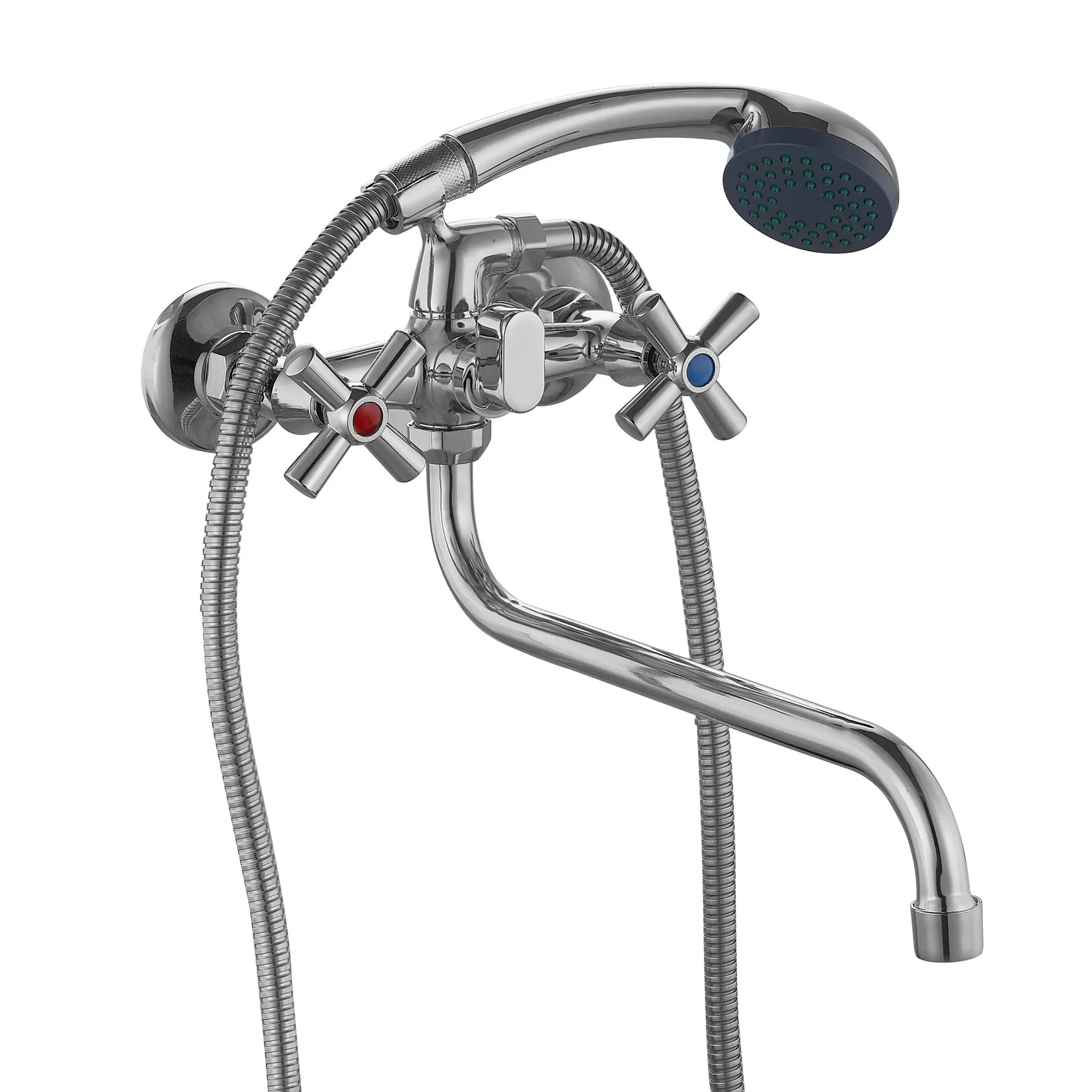 Смеситель ванно-душевой Plstart с душевым гарнитуром хром (PD22313)