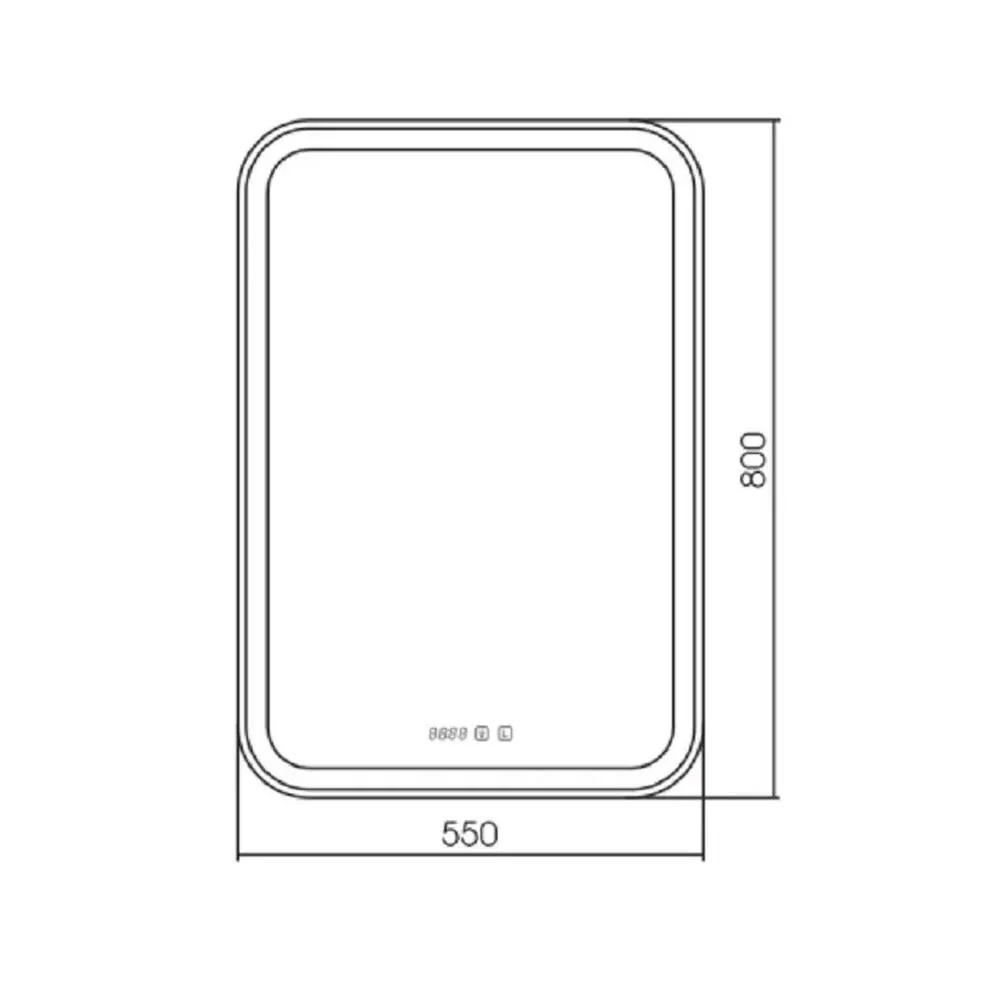 Зеркало Silver Mirrors Мальта 550х800 - 3 (подогрев, часы внешней настройки, сенсорный выключатель)