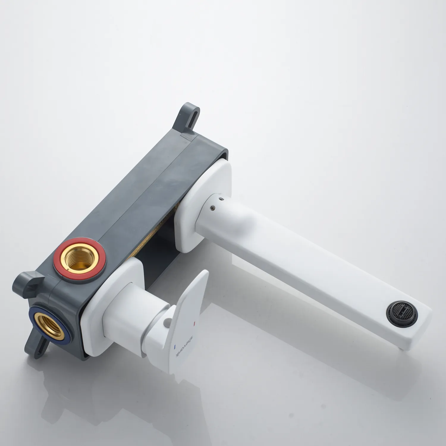 Смеситель для раковины встраиваемый Shevanik S9941C, белый