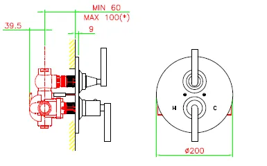 Смеситель для душа Nicolazzi Agora, золото (Gold, Polished Gold) (4909EXT GO 05IN)