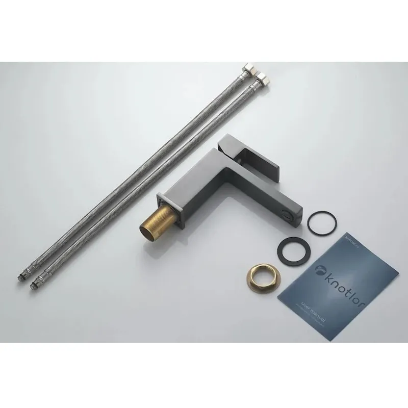 Cмеситель для раковины Knotlor KN-20/GM, оружейная сталь