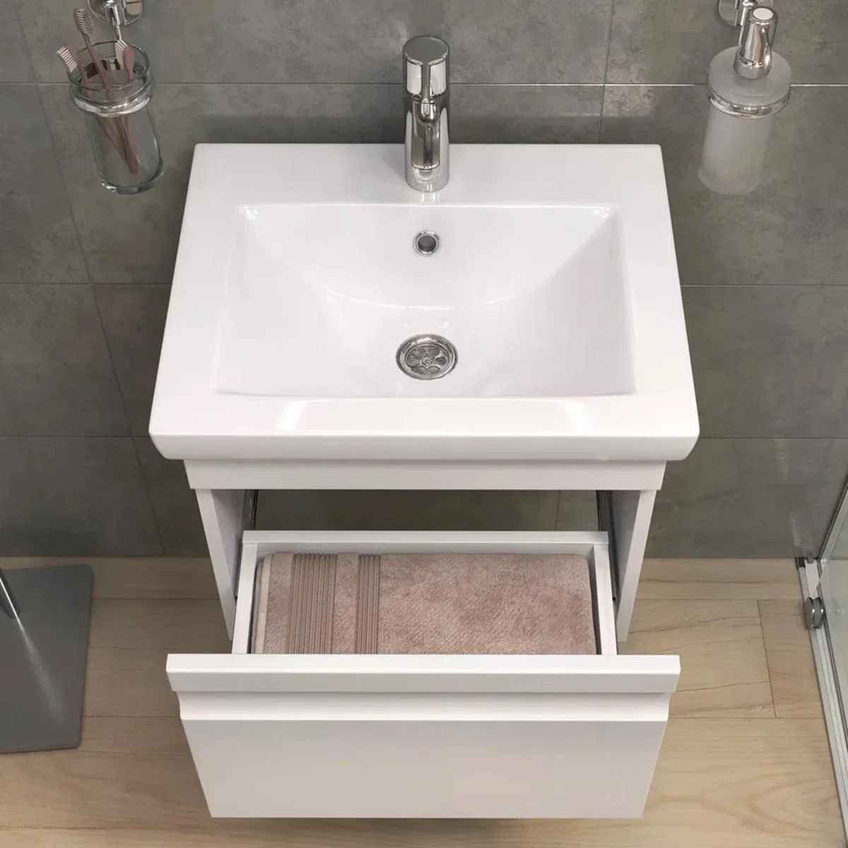 Тумба с раковиной подвесная VIGO Holly 038, 50 см