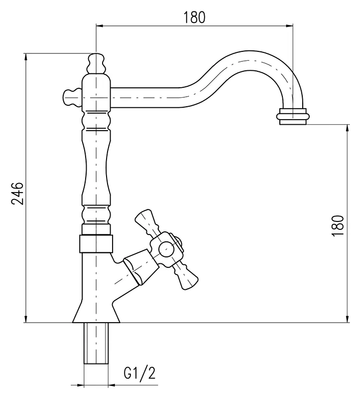 Кран для одного типа воды Rav Slezak Morava MK194/8SM