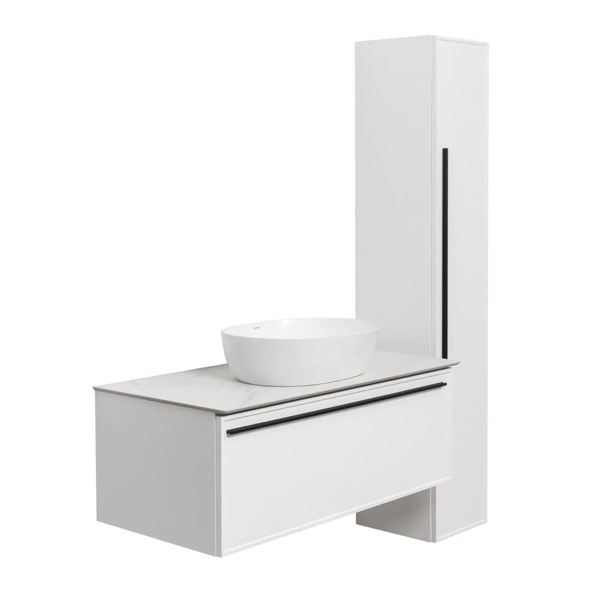 Тумба под раковину подвесная La Fenice Elba FNC-01-ELB-B-100, белая