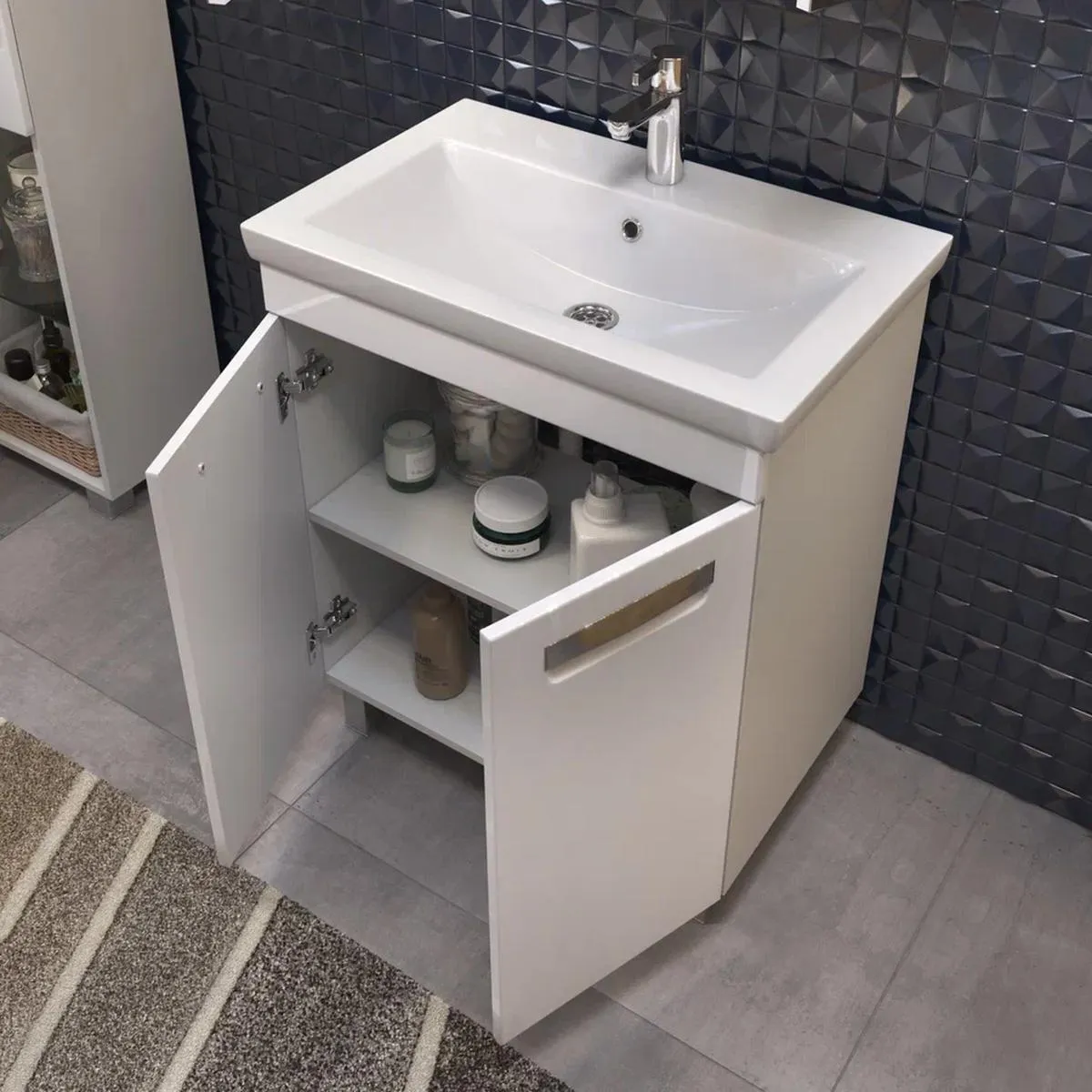 Тумба с раковиной напольная VIGO Plaza 023, 60 см