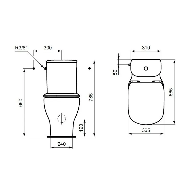 Бачок Ideal Standard Tesi (T356801)