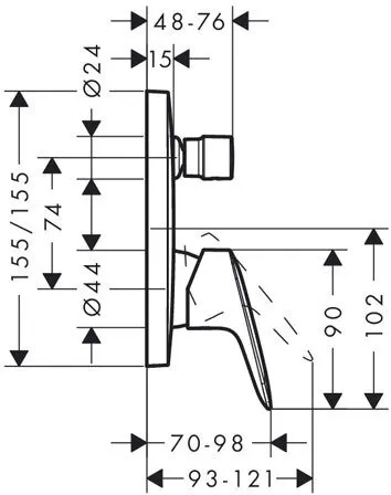 71405000S Set HG Logis смеситель для ванны (71405000+01800180)