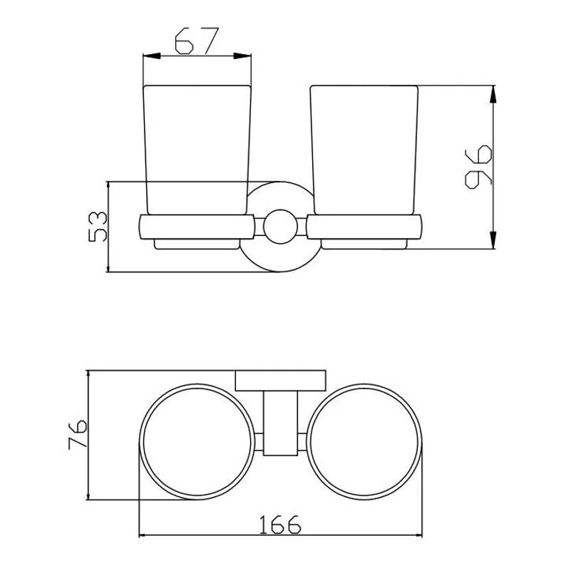 Стакан для ванной комнаты двойной Rav Slezak COLORADO COA0202Z, золото
