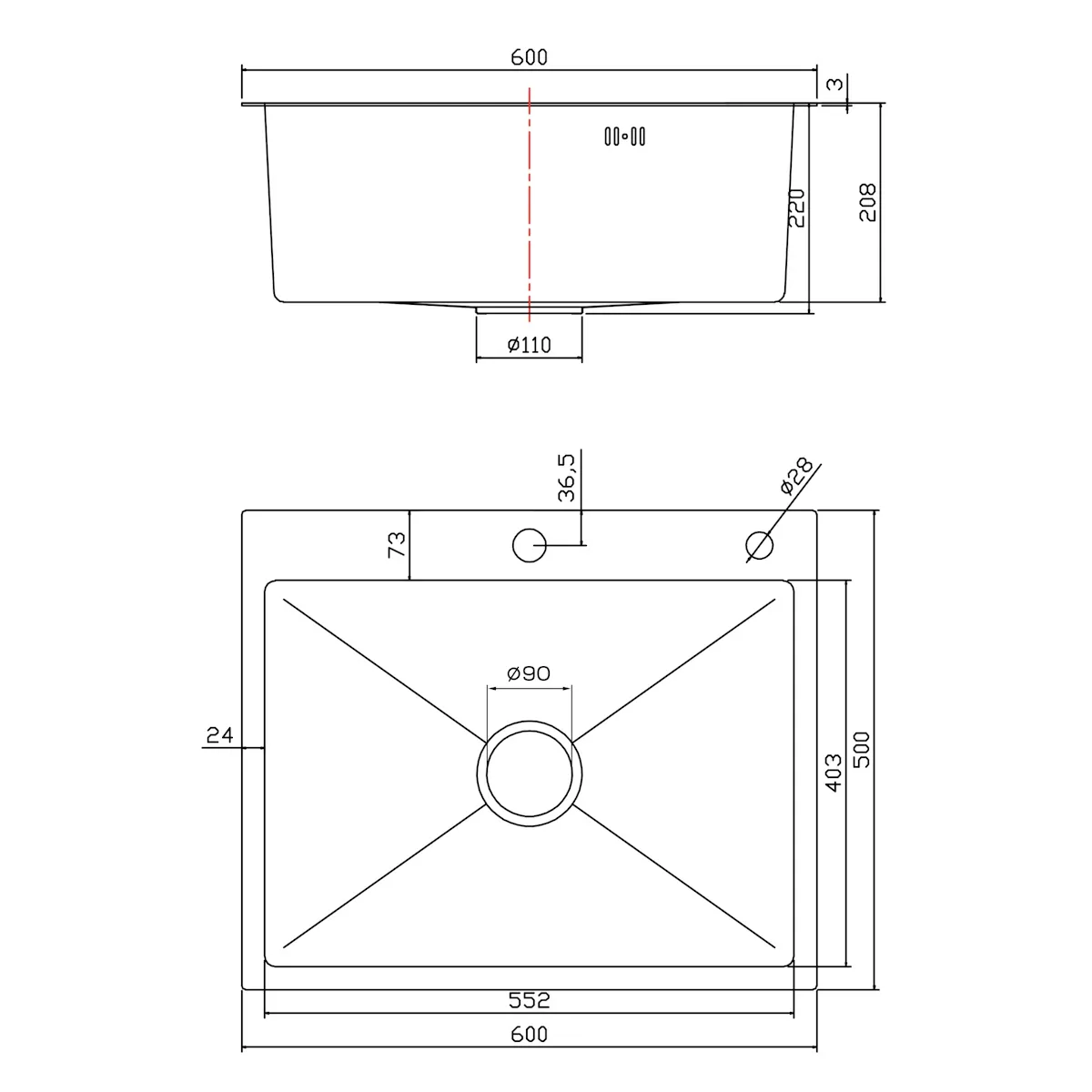 Мойка для кухни Fmark FSC6050HB, розовое золото