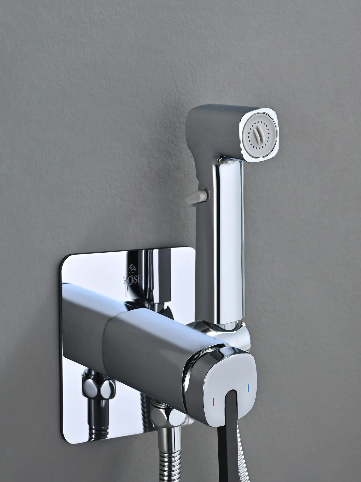 Гигиенический душ со смесителем Rose R245, хром