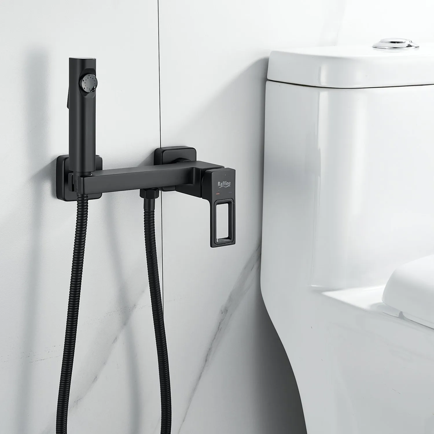 Гигиенический душ со смесителем Raffine F0596H-1, черный