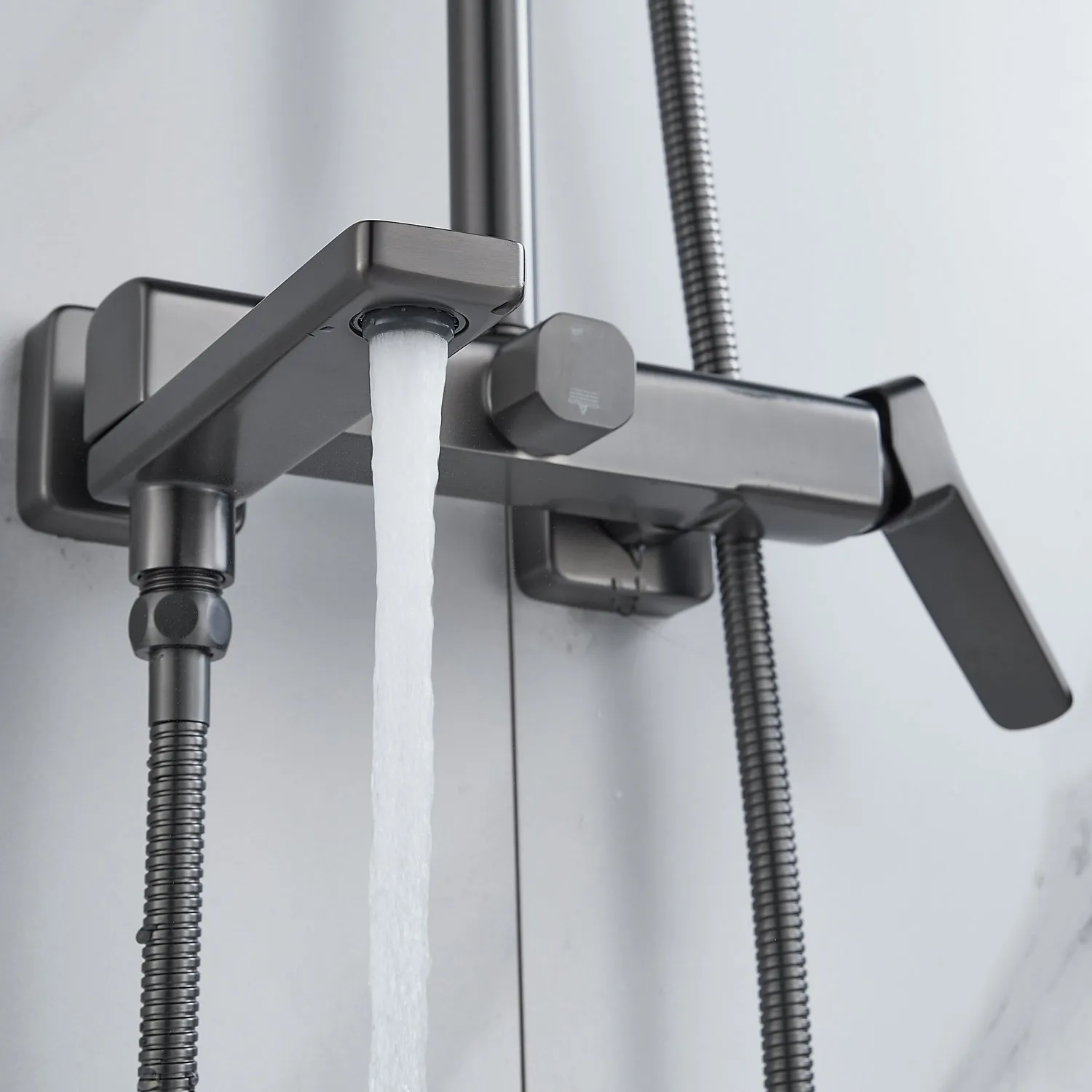 Душевая система Raffine F3699T, оружейная сталь