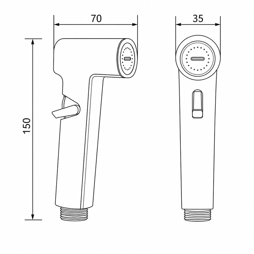 Лейка для гигиенического душа FRAP F022-16, черный