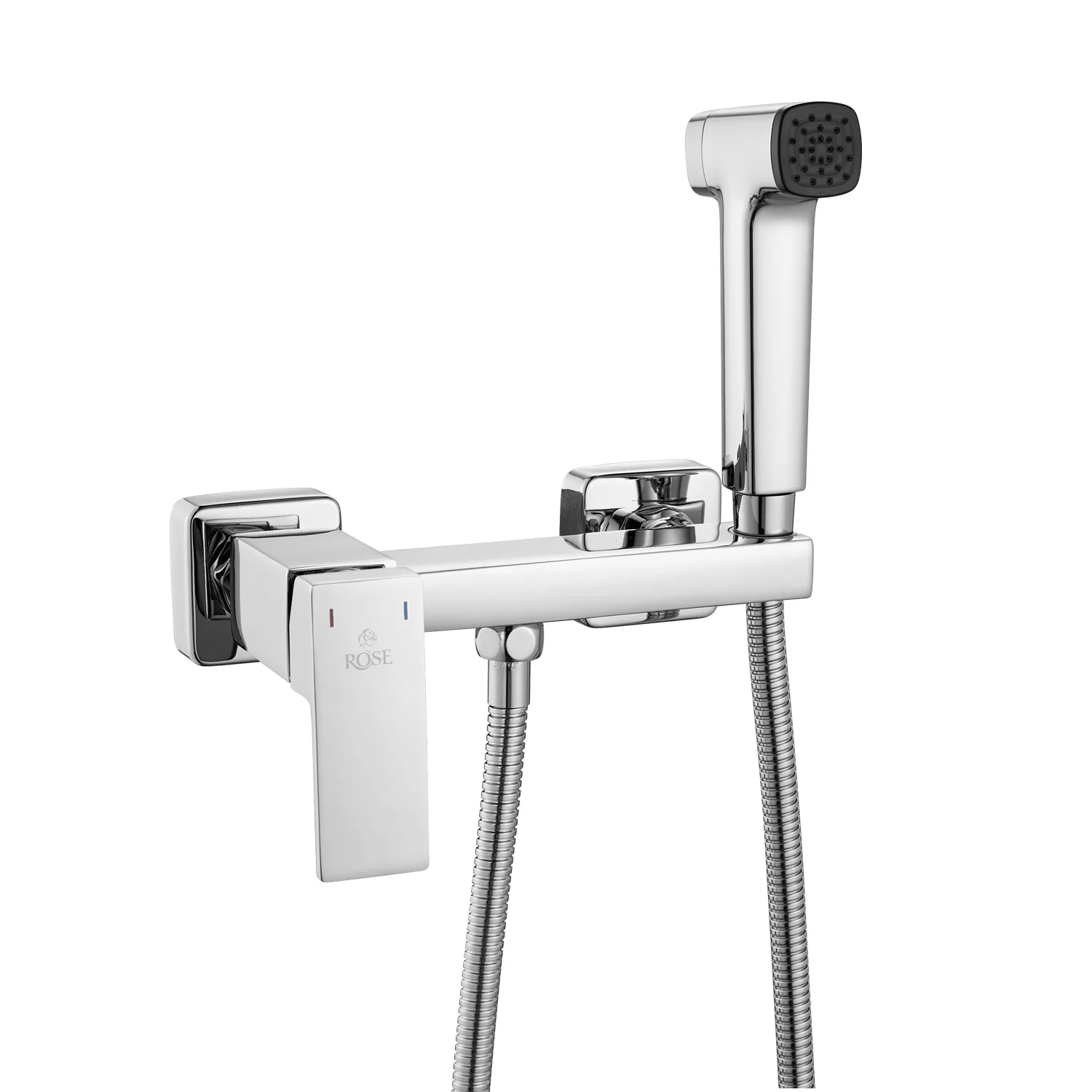 Гигиенический душ со смесителем Rose R2805-1, хром
