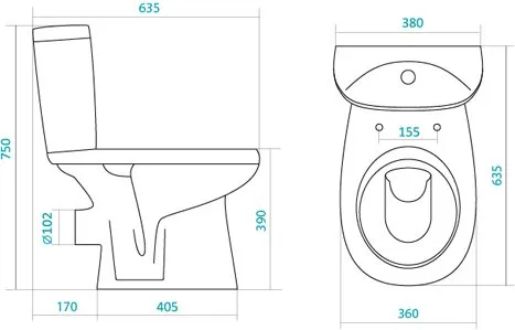 Унитаз напольный Santek Анимо 1.WH30.2.132