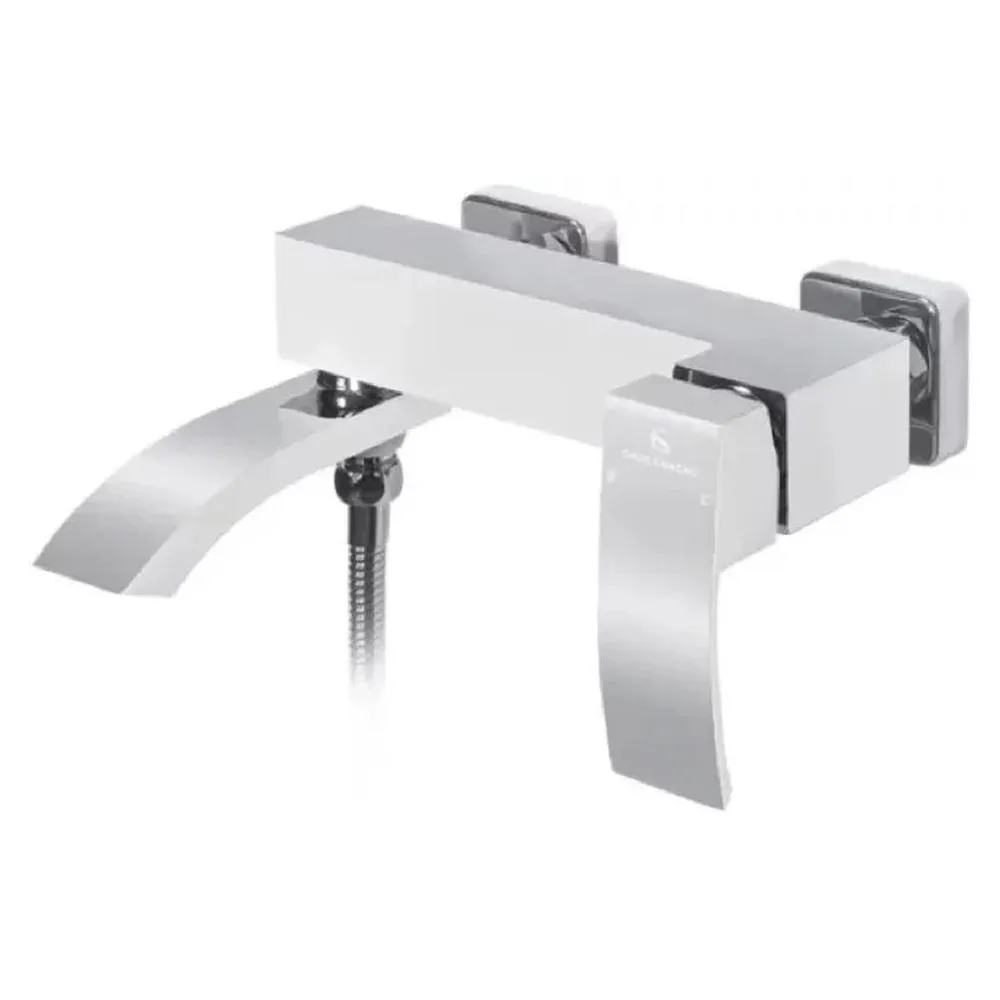 Смеситель для ванны Grocenberg GB8007WC, белый, хром