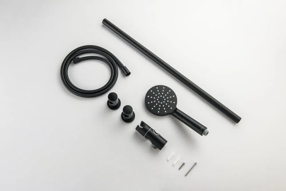 Душевой гарнитур AQUATEK ОБЕРОН, 3jet 65 см, матовый черный AQ2016MB