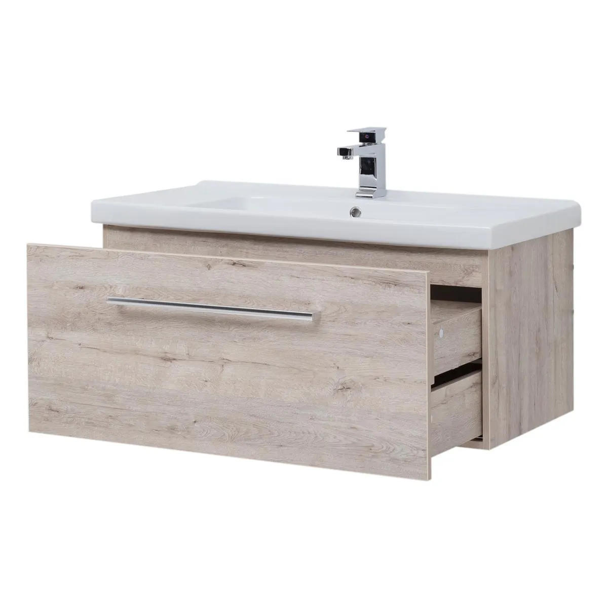 Тумба под раковину подвесная Dreja Big Inn 100 см, дуб кантри