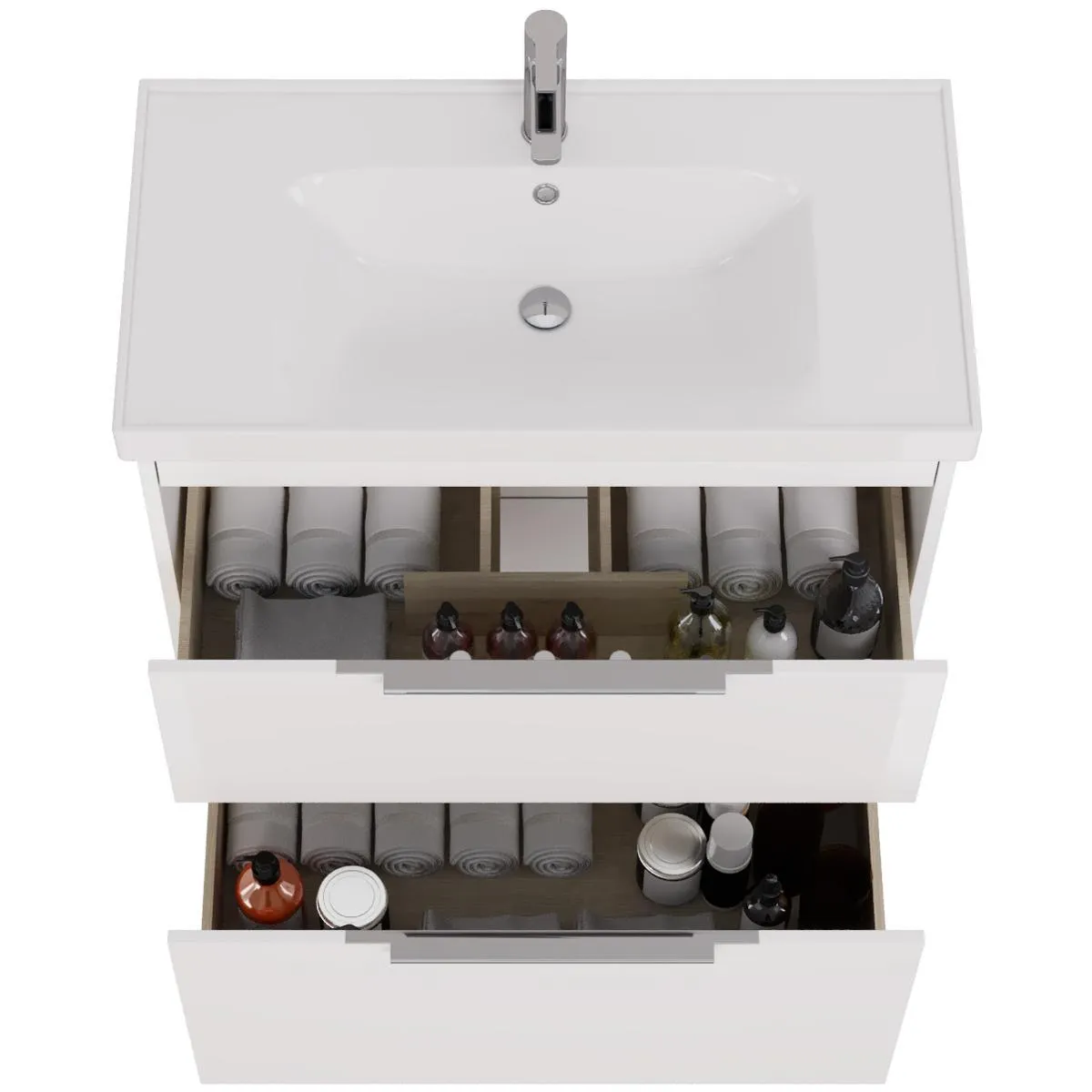 Тумба под раковину подвесная/напольная Dreja Prime 90 см, белый