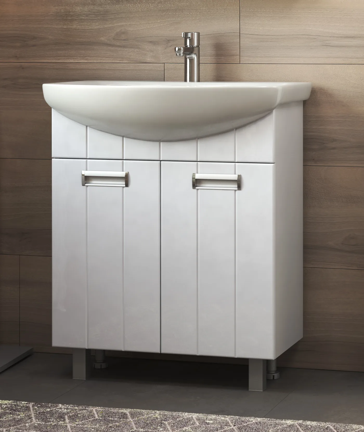 Тумба с раковиной напольная VIGO Diana tn.DIA.BAL.60.2D, 60 см