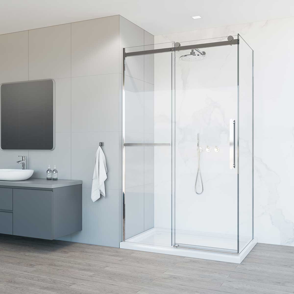 Душевой уголок Vincea Como Soft (VSR-1CS8013CL) 1300х800 мм, хром, стекло прозрачное