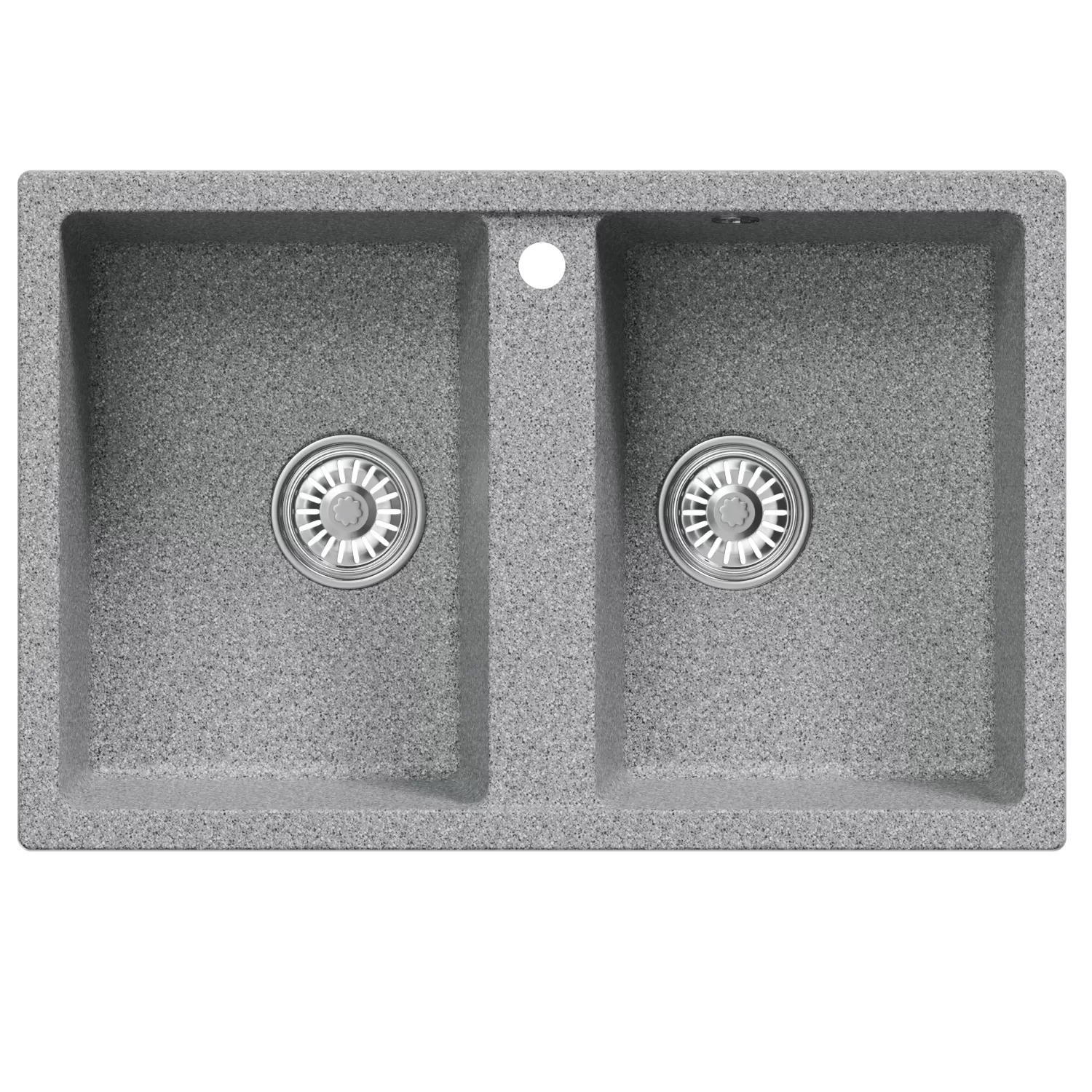 Мойка MIXLINE ML-GM23 двухчашевая, темно-серая (309), 770*500*190мм NEW (552038)