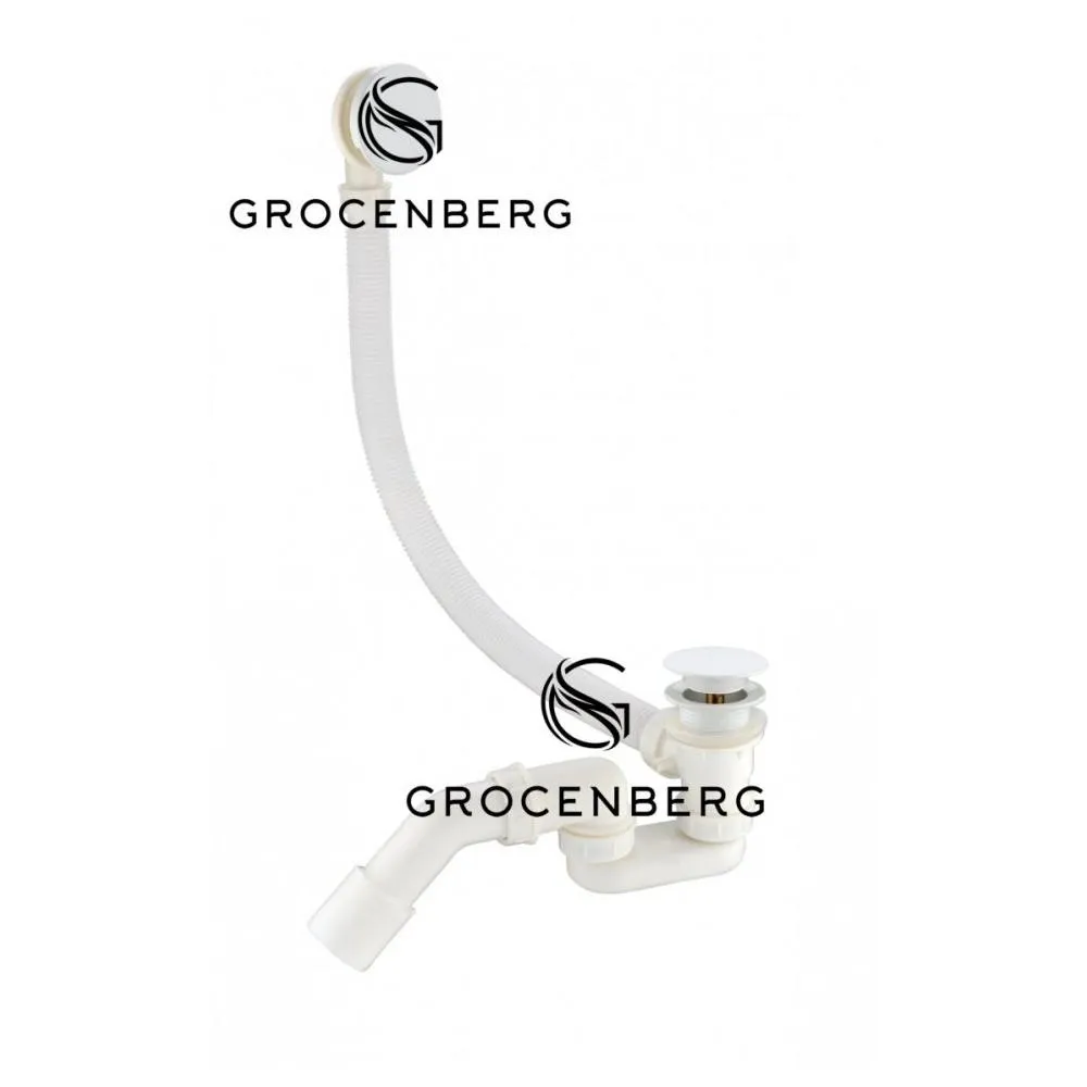 Слив-перелив (автомат) Grocenberg GB230W, белый