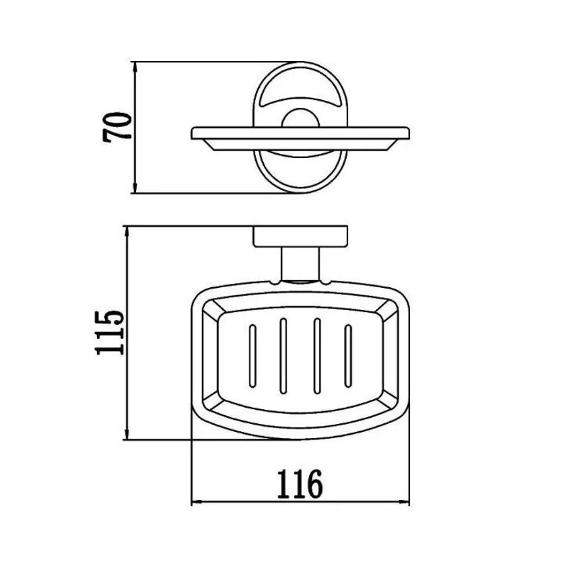 Мыльница D-Lin D222700-1, хром