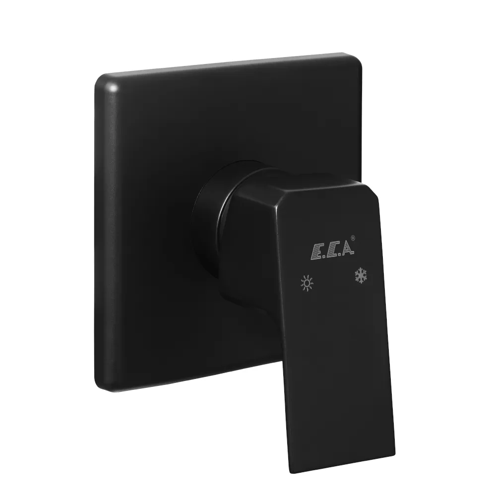 102167105C1EX-K + 102166102C1EX TIERA смеситель для душа (внешняя часть) матовый черный + скрытая часть матовый черный