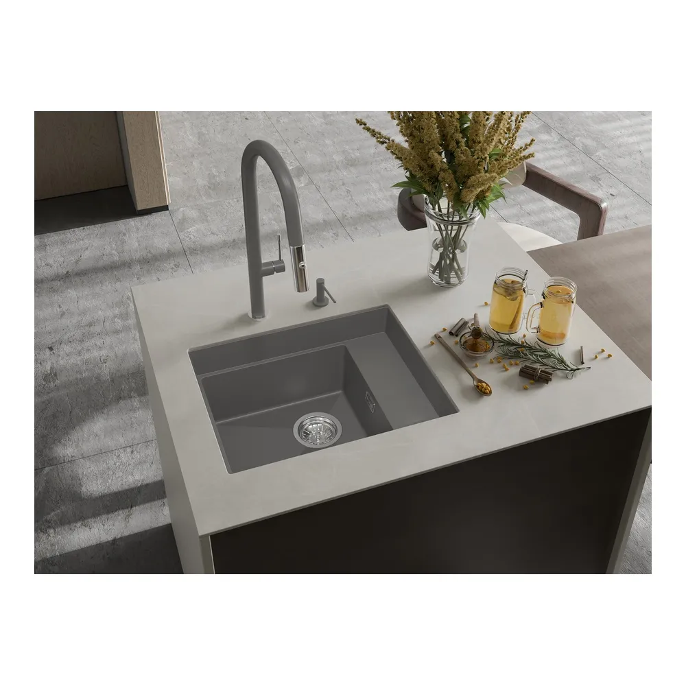Кухонная мойка Rivelato NOBILE NB-544-R, серый металлик
