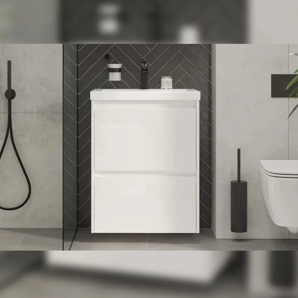 Тумба с раковиной подвесная Velvex Klaufs tp.KLA.COM.60.2Y, 60 см