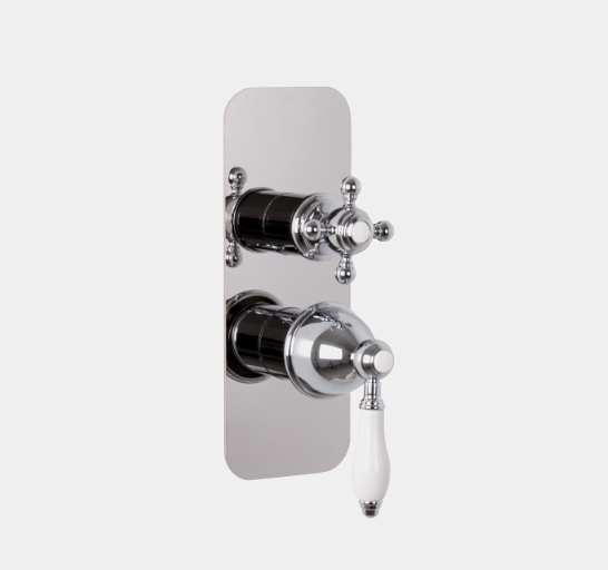 Смеситель для душа Fima Carlo Frattini Herend, на 2/3 потребителя, античная бронза/белый (F5409X6BR)