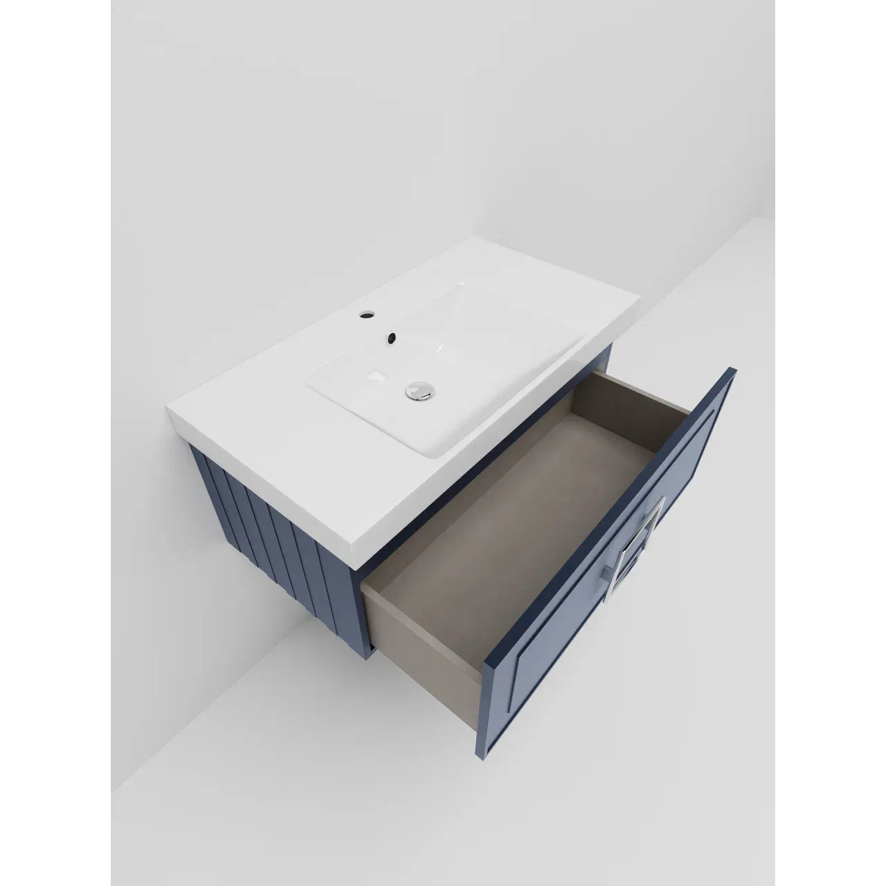 Тумба под раковину подвесная La Fenice Cubo FNC-01-CUB-BG-80, синяя