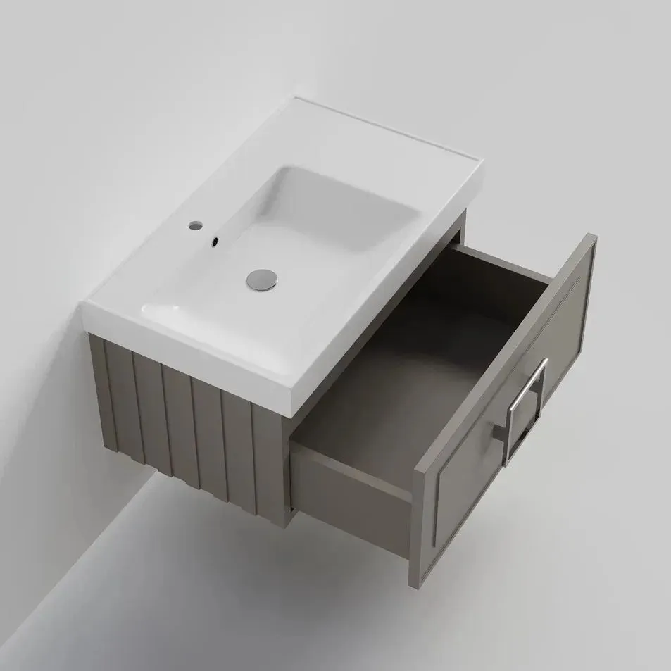 Тумба под раковину подвесная La Fenice Cubo FNC-01-CUB-C-80, бежевая