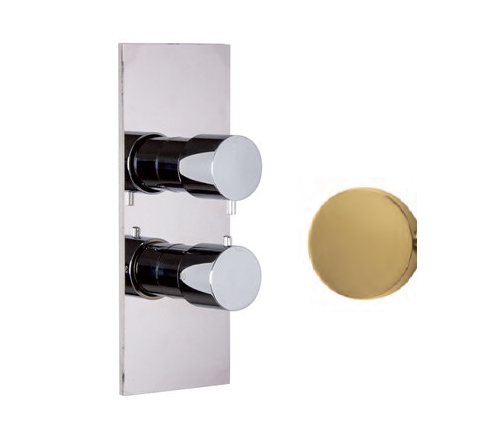 Смеситель для душа Fima Carlo Frattini Fimatherm, на 2/3 потребителя, золото брашированное (F3939X7OS)