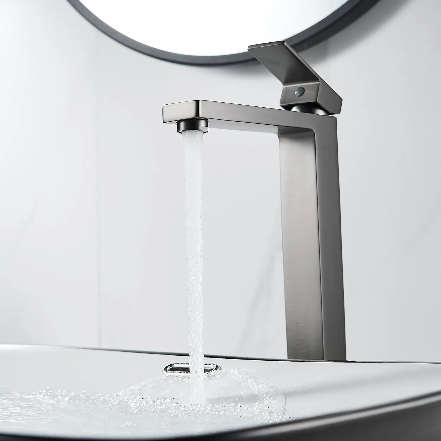 Смеситель для раковины Shevanik S9611T, оружейная сталь