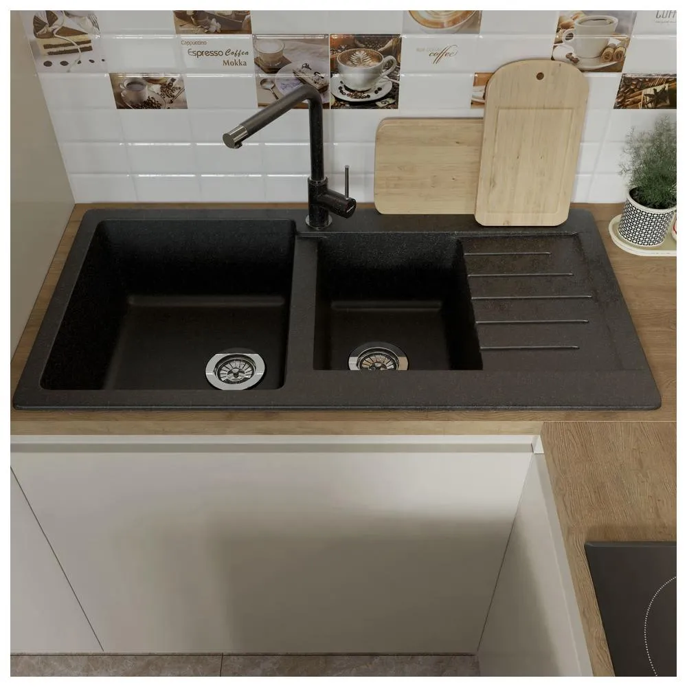 Кухонная мойка GranFest PRACTIK 980KL, черный
