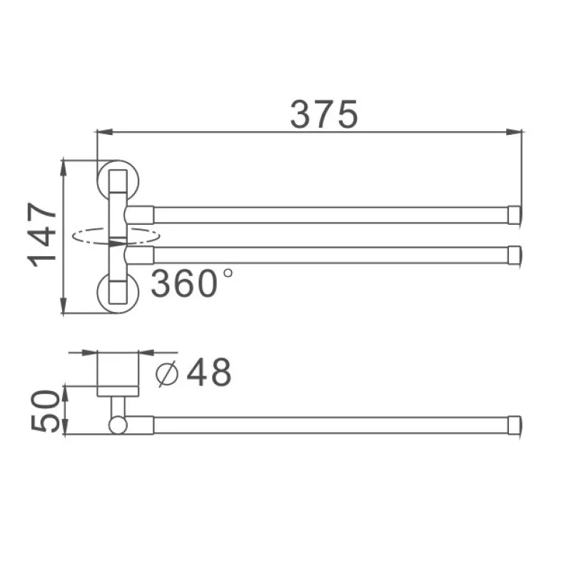 Полотенцедержатель D-Lin D253111, черный