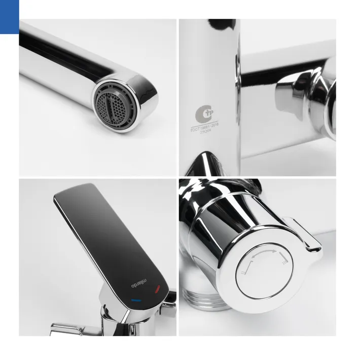 Смеситель для ванны с длинным изливом, хром глянцевый, Poli, Milardo (POLSB00M10)