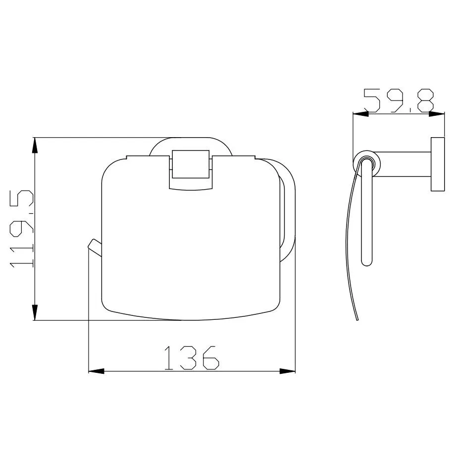 Держатель для туалетной бумаги Rav Slezak YUKON YUA0400CMATZ, черный/золото