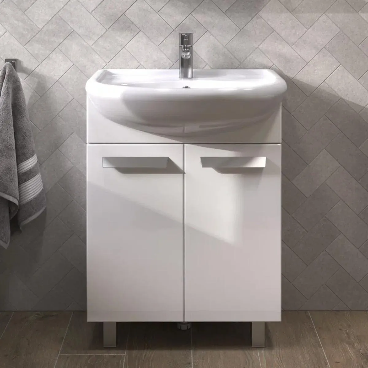 Тумба с раковиной напольная VIGO Hoska 230, 60 см