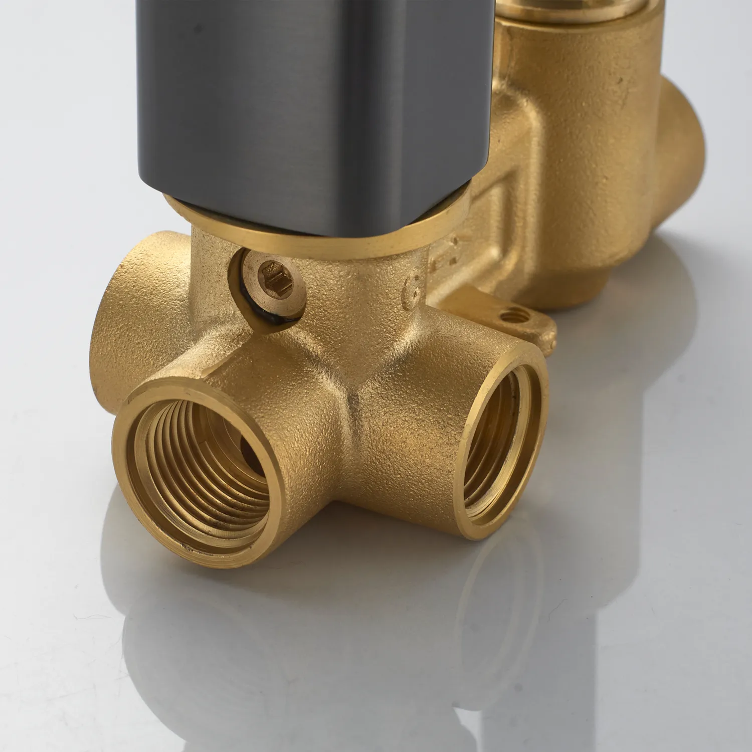 Душевая система встраиваемая Shevanik S9935T, оружейная сталь