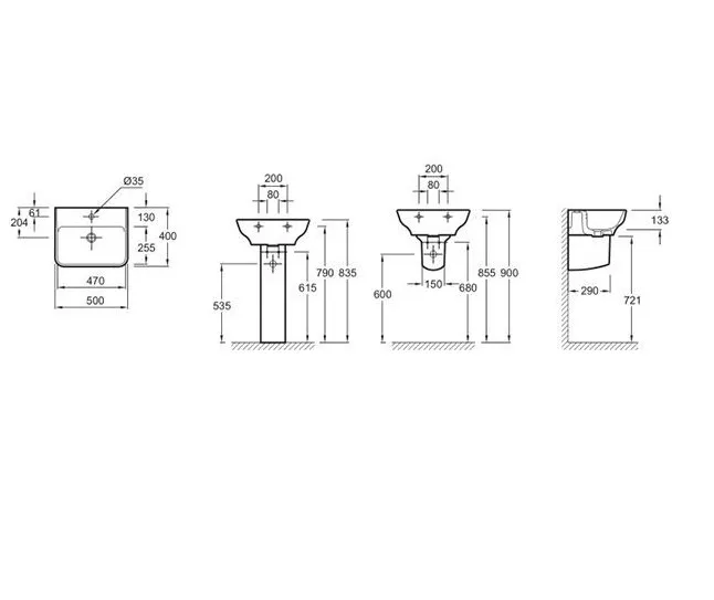 Раковина Jacob Delafon Struktura (EGF112-00) (50 см)