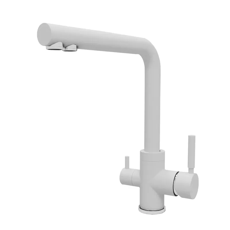 Смеситель для кухни с подключением фильтра Dr. Gans Акцент 339.06H.2123.401, белый