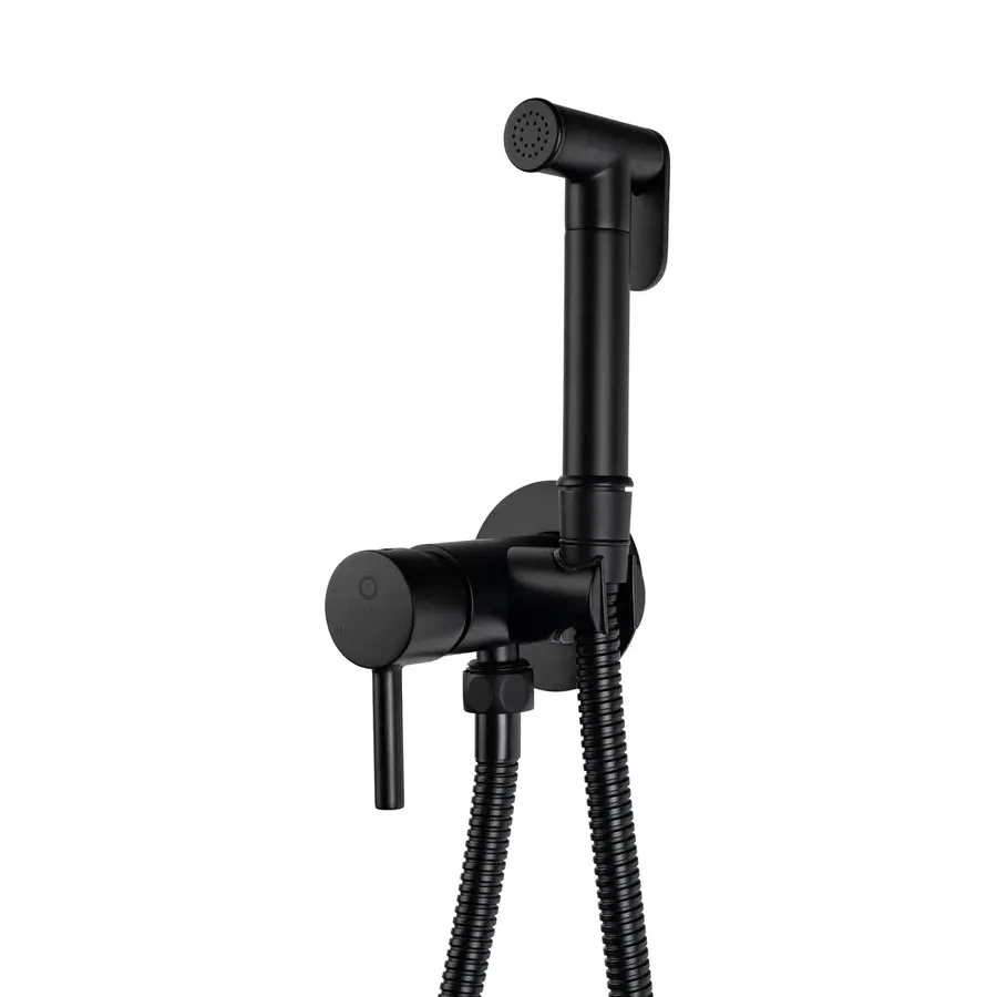 Гигиенический душ со смесителем встраиваемый FILARETE Roun FL100BL, черный