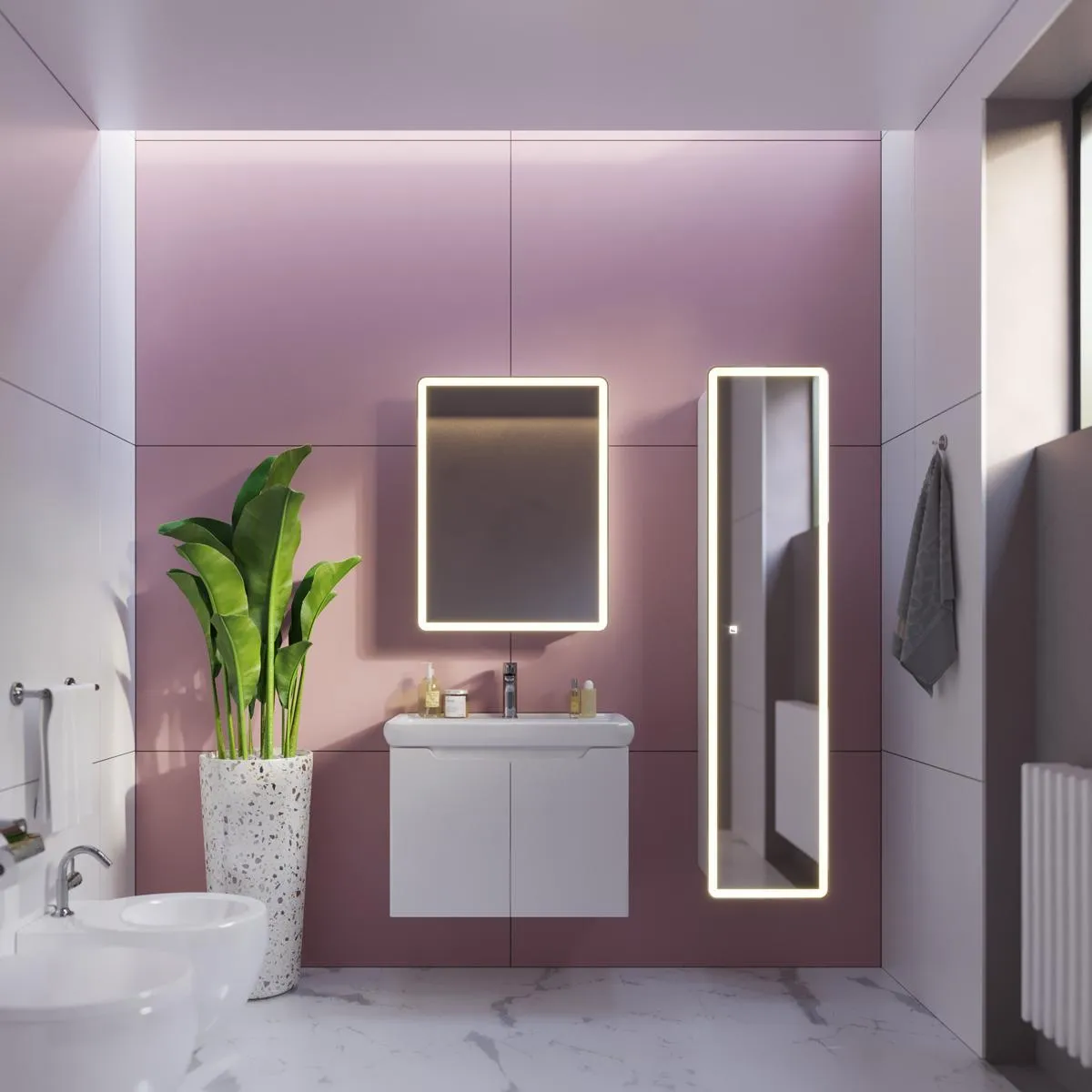 Зеркальный шкаф Dreja Point 60 см, белый