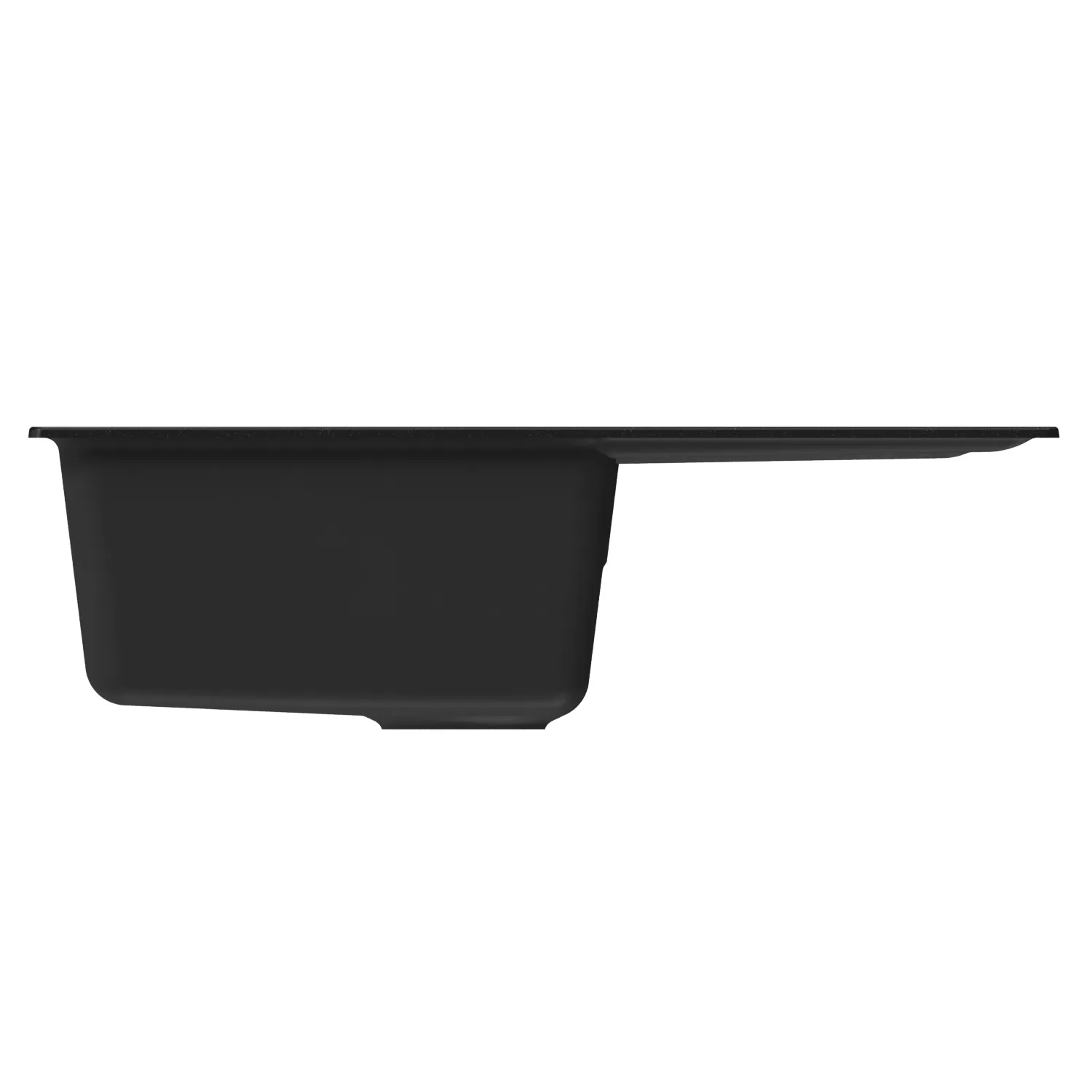 Мойка MIXLINE ML-GM19 с крылом  ультра-черная (344) 750*500*200мм NEW (551990)
